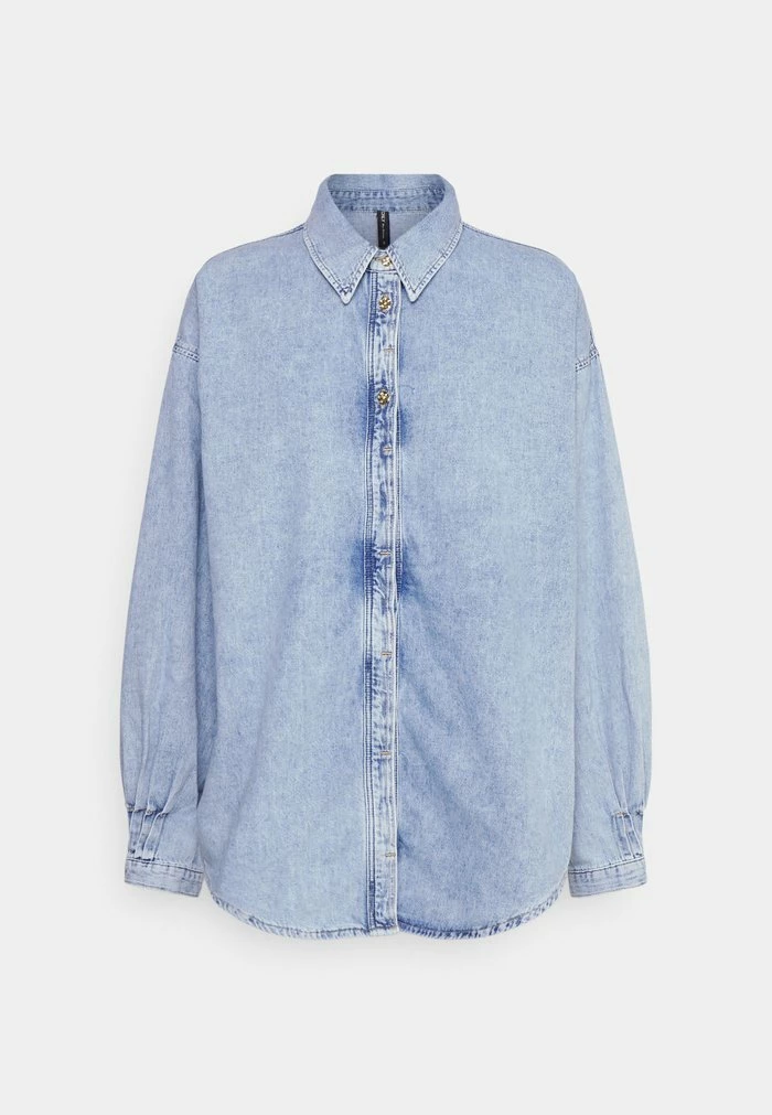 ONLY Tall ONLASPEN LIFE - Button-down Blouse - Medium Blue Denim 8 ONLY Tall ONLASPEN LIFE - Button-down Blouse - Medium Blue Denim - Image 6