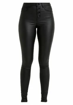 ONLY Tall ONLROYAL BUTTON COATED - Trousers - Black -ONLY Tall Shop 0649e38a7dd5493da892b2ef4b8a4ea2