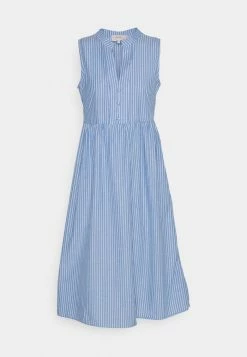 ONLY Tall ONLANNA BUTTON DRESS BELOW KNEE - Shirt Dress - Cloud Dancer/light Denim Blue -ONLY Tall Shop 092a58843b7e4fb8825b7f570f7f77a7