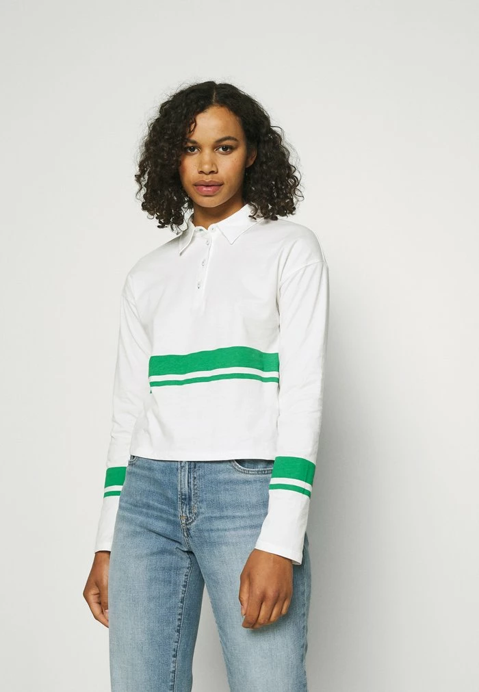 ONLY Tall ONLLIMA - Polo Shirt - White/green 3 ONLY Tall ONLLIMA - Polo Shirt - White/green