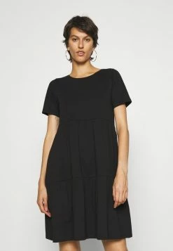 ONLY Tall ONLAYCA PEPLUM DRESS - Jersey Dress - Black