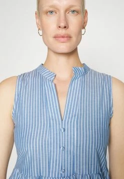 ONLY Tall ONLANNA BUTTON DRESS BELOW KNEE - Shirt Dress - Cloud Dancer/light Denim Blue -ONLY Tall Shop 10440c976d6d401ba4c8ea1c01519d69