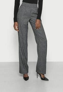 ONLY Tall ONLPOPTRASH SUKI WIDE CHECK - Trousers - Black