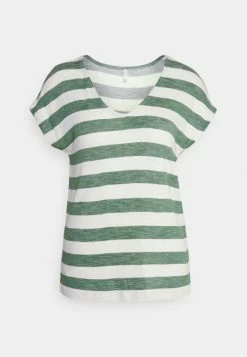 ONLY Tall ONLLIRA V NECK - Print T-shirt - Dark Ivy/tofu