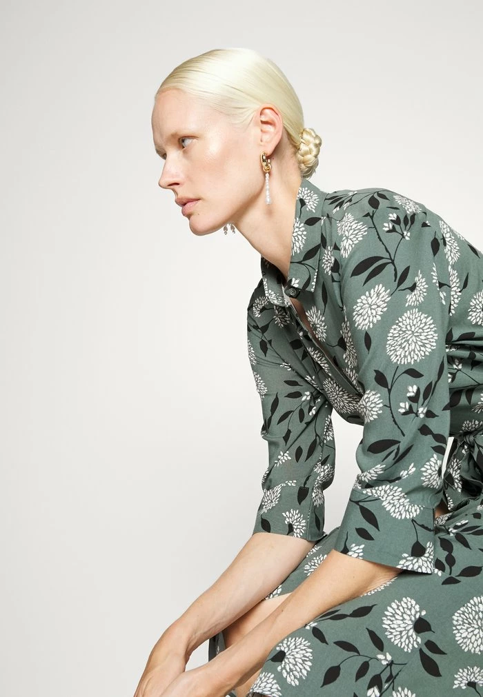 ONLY Tall ONLNOVA LIFE SHIRT DRESS TALL - Shirt Dress - Balsam Green/white 6 ONLY Tall ONLNOVA LIFE SHIRT DRESS TALL - Shirt Dress - Balsam Green/white - Image 4