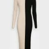 ONLY Tall ONLBLOCK O NECK MAXI DRESS - Jumper Dress - Pumice Stone/black -ONLY Tall Shop 1457677bd2be4f638163b3a398cb9dbf