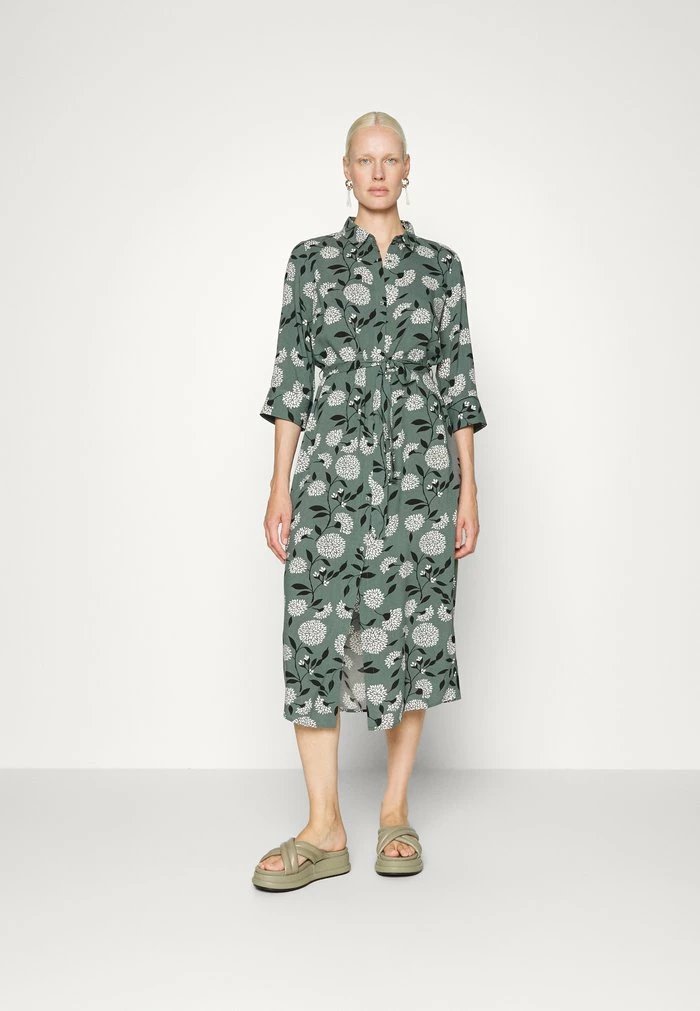 ONLY Tall ONLNOVA LIFE SHIRT DRESS TALL - Shirt Dress - Balsam Green/white 3 ONLY Tall ONLNOVA LIFE SHIRT DRESS TALL - Shirt Dress - Balsam Green/white