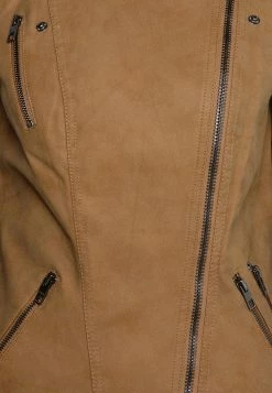 ONLY Tall ONLAVA BIKER - Faux Leather Jacket - Tigers Eye -ONLY Tall Shop 17120f5b669442e9bee7cfdefa4cac4b