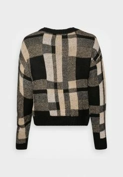 ONLY Tall ONLKELLY O NECK - Jumper - Black/humus/pumice Stone -ONLY Tall Shop 17dc1fb4e9d74794a5063a47f59a7def