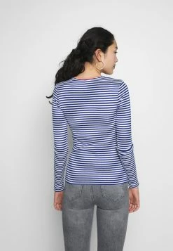 ONLY Tall ONLTINEA O NECK - Long Sleeved Top - Mazarine Blue/cloud Dancer/terra -ONLY Tall Shop 19f10e4eef1c4e7c8db30f0c73903fb8