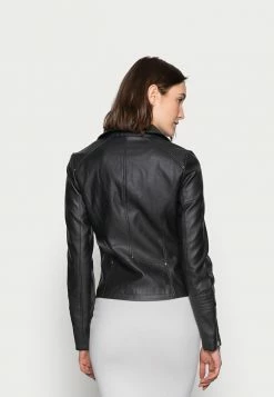 ONLY Tall ONLGEMMA BIKER - Faux Leather Jacket - Black -ONLY Tall Shop 23033b110718401a88bc8572ec4eabf1