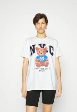 ONLY Tall ONLBEAR OVERSIZE - Print T-shirt - Bright White