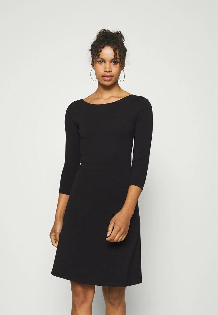 ONLY Tall ONLLIVE LOVE LACE UP SKATER DRESS - Jersey Dress - Black 3 ONLY Tall ONLLIVE LOVE LACE UP SKATER DRESS - Jersey Dress - Black