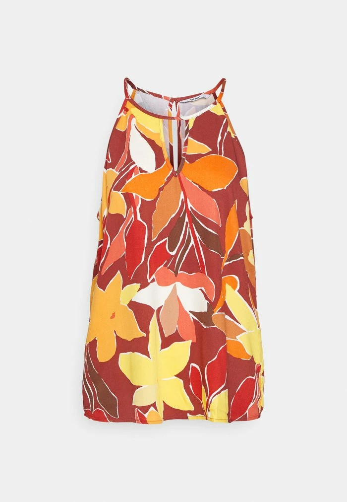 ONLY Tall ONLALMA LIFE KEYHOLE - Blouse - Henna 3 ONLY Tall ONLALMA LIFE KEYHOLE - Blouse - Henna