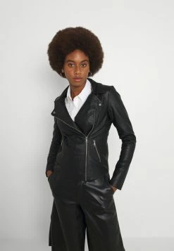 ONLY Tall ONLMELISA BIKER - Faux Leather Jacket - Black