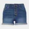 ONLY Tall ONLHUSH LIFE BUTTON - Denim Shorts - Medium Blue Denim