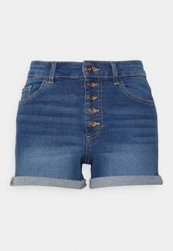 ONLY Tall ONLHUSH LIFE BUTTON - Denim Shorts - Medium Blue Denim