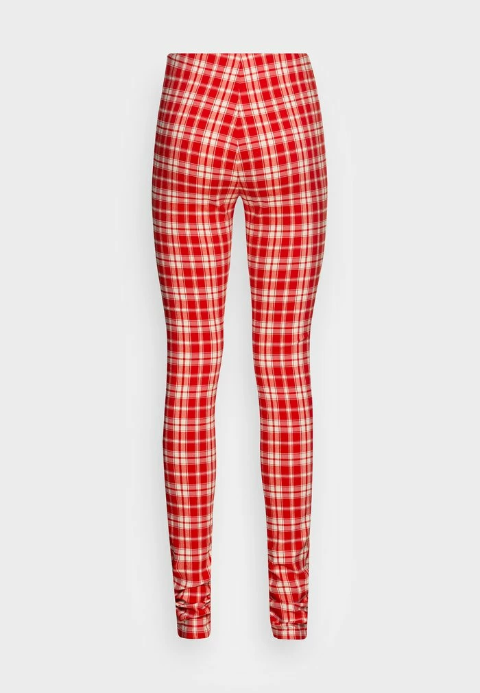 ONLY Tall ONLMEGHAN LIFE CHECK - Trousers - Oatmeal/red 4 ONLY Tall ONLMEGHAN LIFE CHECK - Trousers - Oatmeal/red - Image 2