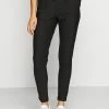 ONLY Tall ONLPOPTRASH PINSTRIPE FRILL PANT - Trousers - Black