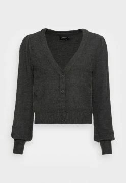 ONLY Tall ONLLEVA PUFF CARDIGAN - Cardigan - Dark Grey Melange