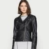 ONLY Tall ONLGEMMA BIKER - Faux Leather Jacket - Black