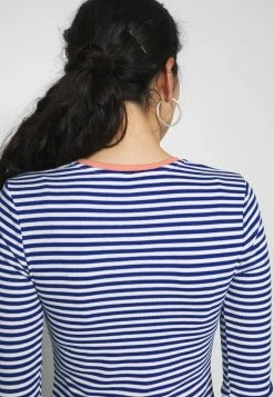 ONLY Tall ONLTINEA O NECK - Long Sleeved Top - Mazarine Blue/cloud Dancer/terra -ONLY Tall Shop 40600510667f45b3ad334c855944d3b7