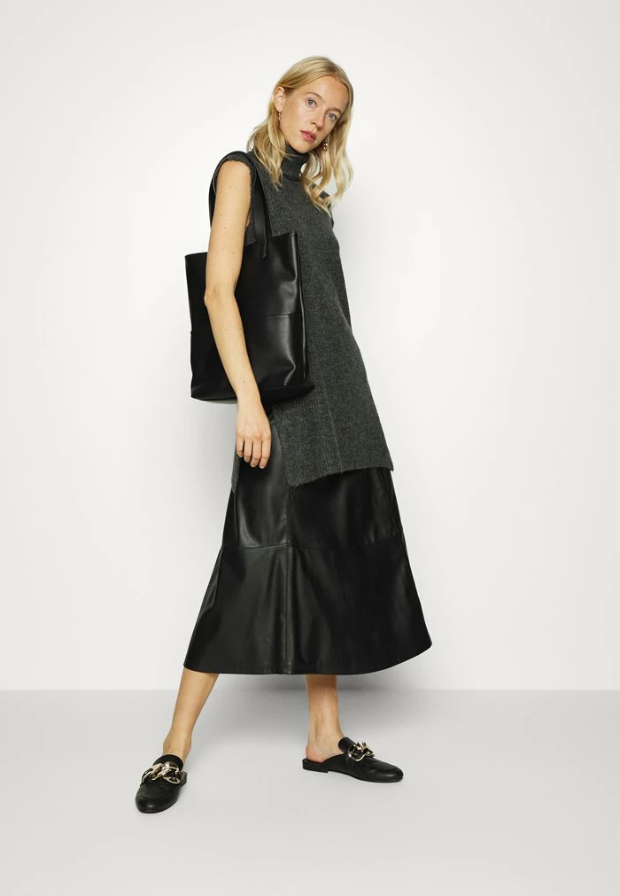 ONLY Tall ONLCORA LONG ROLLNECK VEST - Jumper - Dark Grey Melange 4 ONLY Tall ONLCORA LONG ROLLNECK VEST - Jumper - Dark Grey Melange - Image 2