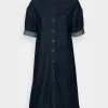 ONLY Tall ONLWILLA OVERSIZE LONG - Shirt Dress - Dark Blue Denim -ONLY Tall Shop 4963b534a0fa4ab09365eb0b2f5aa4ef