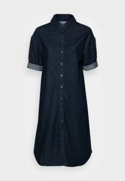 ONLY Tall ONLWILLA OVERSIZE LONG - Shirt Dress - Dark Blue Denim
