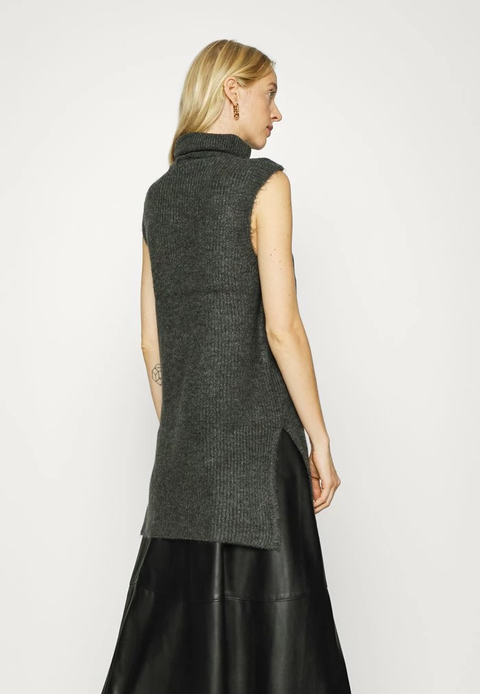 ONLY Tall ONLCORA LONG ROLLNECK VEST - Jumper - Dark Grey Melange 5 ONLY Tall ONLCORA LONG ROLLNECK VEST - Jumper - Dark Grey Melange - Image 3