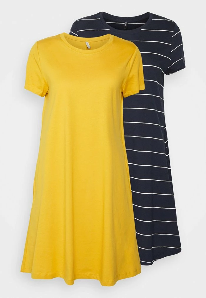 ONLY Tall ONLMAY POCKET DRESS 2 PACK - Jersey Dress - Golden Spice Cloud Dancer/night Sky 3 ONLY Tall ONLMAY POCKET DRESS 2 PACK - Jersey Dress - Golden Spice Cloud Dancer/night Sky