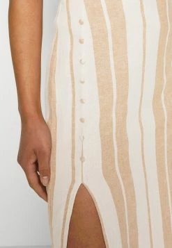 ONLY Tall ONLOHIO LONG SLIT STRIPE - A-line Skirt - Moonbeam/tobacco Brown 11 ONLY Tall ONLOHIO LONG SLIT STRIPE - A-line Skirt - Moonbeam/tobacco Brown -ONLY Tall Shop 4a9cb82ec1174e9c96651dec93b03e55