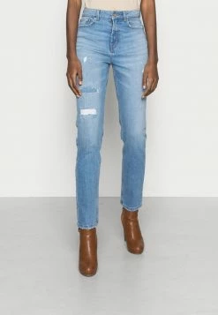 ONLY Tall ONLEMILY REPAIRED - Slim Fit Jeans - Medium Blue Denim