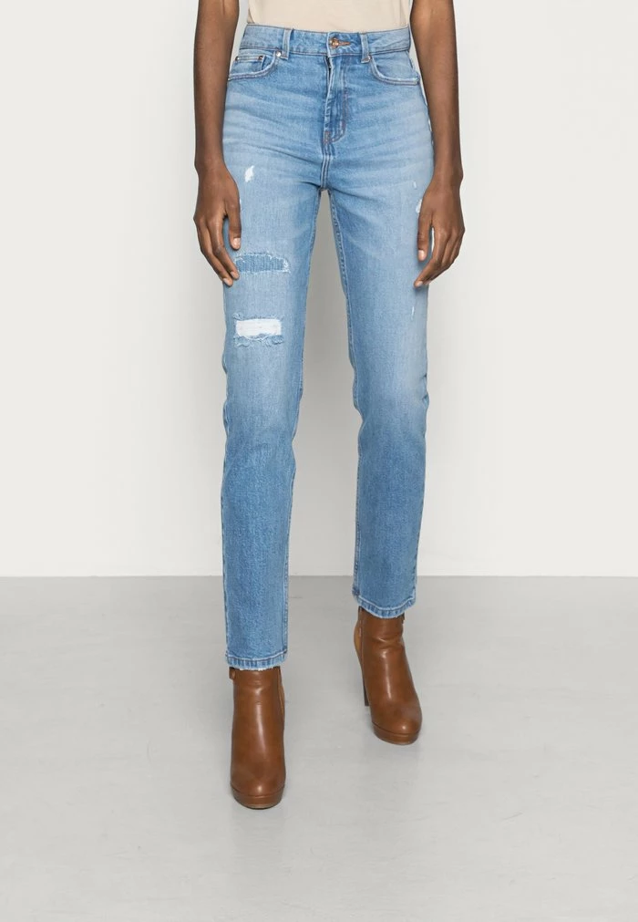 ONLY Tall ONLEMILY REPAIRED - Slim Fit Jeans - Medium Blue Denim 3 ONLY Tall ONLEMILY REPAIRED - Slim Fit Jeans - Medium Blue Denim