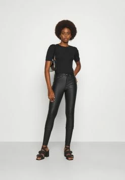 ONLY Tall ONLPAOLA SKINNYCOATED - Trousers - Black -ONLY Tall Shop 4f88360e692d4f3aa489e173043313a2