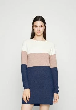 ONLY Tall ONLLILLO DRESS - Jumper Dress - Whitecap Gray/brownie Melange/martime Blue Melange