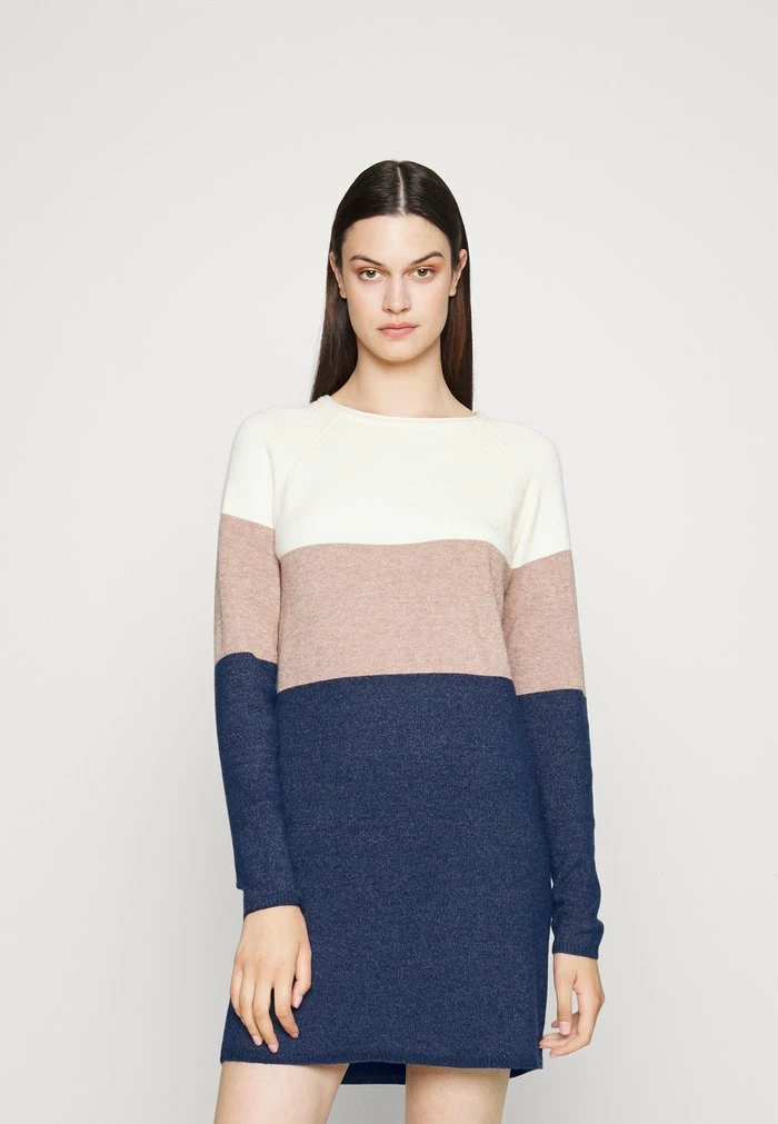 ONLY Tall ONLLILLO DRESS - Jumper Dress - Whitecap Gray/brownie Melange/martime Blue Melange 3 ONLY Tall ONLLILLO DRESS - Jumper Dress - Whitecap Gray/brownie Melange/martime Blue Melange