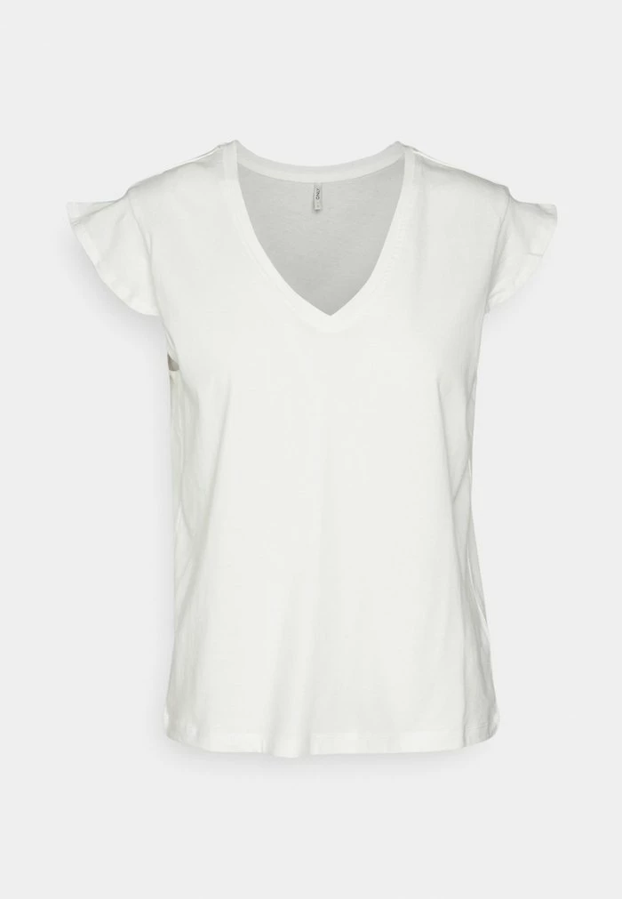 ONLY Tall ONLMAY STRIPE FRILL 2 PACK - Print T-shirt - Cloud Dancer/black 5 ONLY Tall ONLMAY STRIPE FRILL 2 PACK - Print T-shirt - Cloud Dancer/black - Image 3