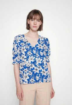 ONLY Tall ONLFREDERIKKE V NECK - Blouse - Cloud Dancer/surf The Web