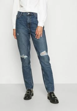 ONLY Tall ONLJAGGER LUX LIFE MOM ANKDES BOX - Slim Fit Jeans - Medium Blue Denim