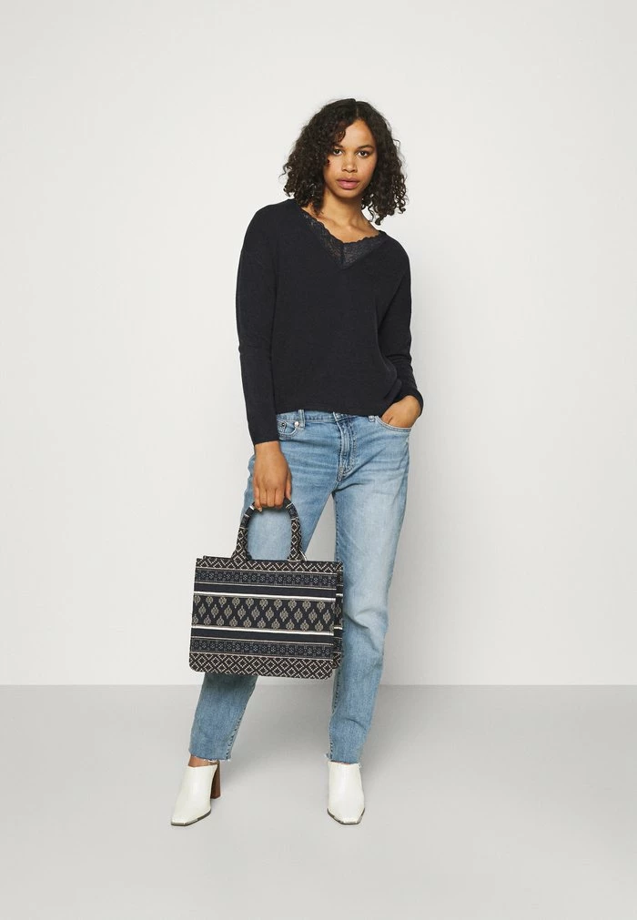 ONLY Tall ONLAMALIA LACE BACK - Jumper - Dark Blue 4 ONLY Tall ONLAMALIA LACE BACK - Jumper - Dark Blue - Image 2