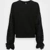 ONLY Tall ONLWANTED SLEEVE LACE - Sweatshirt - Black -ONLY Tall Shop 638a9f251cb04a43a88044bd539f2b6c