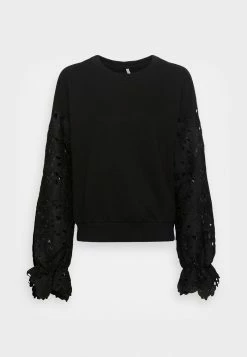 ONLY Tall ONLWANTED SLEEVE LACE - Sweatshirt - Black
