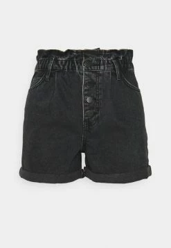 ONLY Tall ONLCUBA LIFE PAPERBAG - Denim Shorts - Black