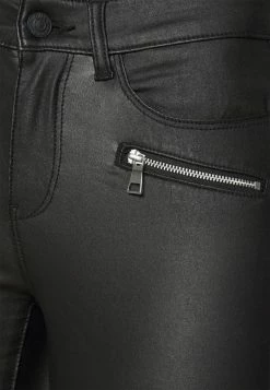 ONLY Tall ONLANNE MID COATED - Trousers - Black -ONLY Tall Shop 68d62c9f0127429989e91817299ed457