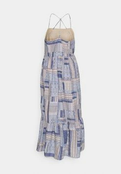 ONLY Tall ONLMONIKA LIFE STRAP LONG DRESS - Maxi Dress - Blue/brown -ONLY Tall Shop 6f37b1e029cc472fbc2d75c79c722e57