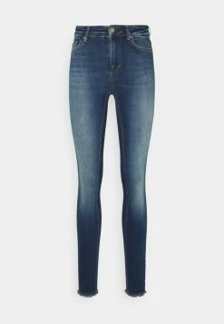 ONLY Tall ONLBLUSH LIFE MID - Jeans Skinny Fit - Dark Blue Denim -ONLY Tall Shop 707f2097ff5c496c9e3b5d5cf0bbde1e