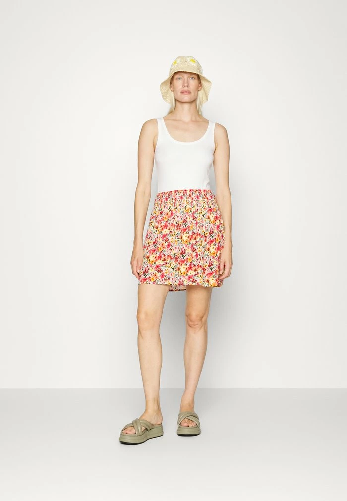 ONLY Tall ONLFREDERIKKE SMOCK SKIRT - Mini Skirt - Cloud Dancer/pink 4 ONLY Tall ONLFREDERIKKE SMOCK SKIRT - Mini Skirt - Cloud Dancer/pink - Image 2