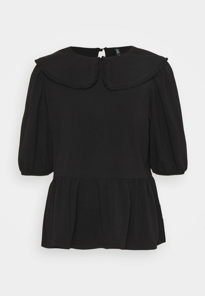 ONLY Tall ONLLIVE LOVE COLLAR - Print T-shirt - Black 3 ONLY Tall ONLLIVE LOVE COLLAR - Print T-shirt - Black