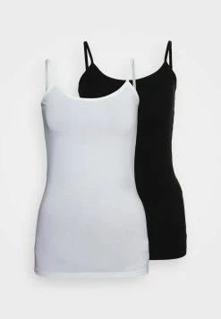 ONLY Tall ONLLOVE SINGLET 2 PACK - Top - White/black -ONLY Tall Shop 79866165f2e54eee932625ebdf470e3e